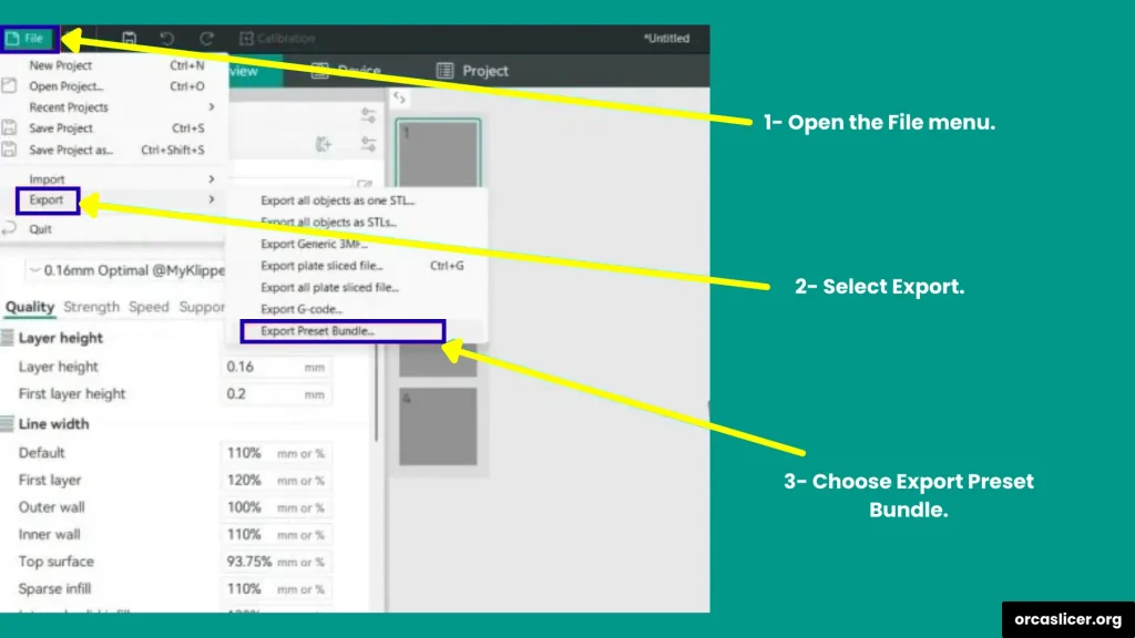 Orca Slicer Guide 29 Access Export