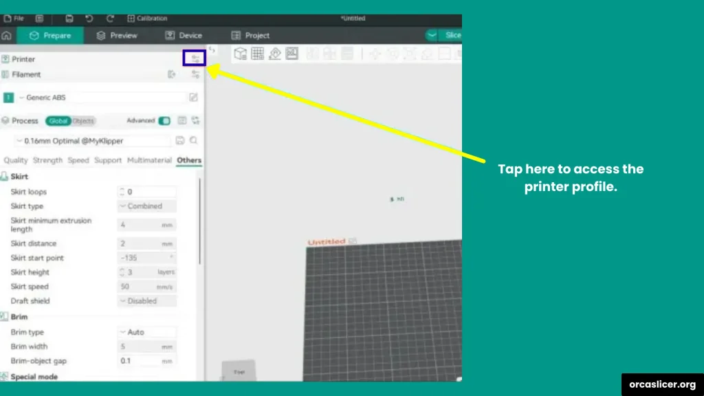 Orca Slicer Guide 12 Go to Printer Profile