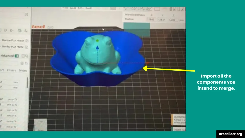 Orca Slicer Guide 21 Import all parts you want to merge