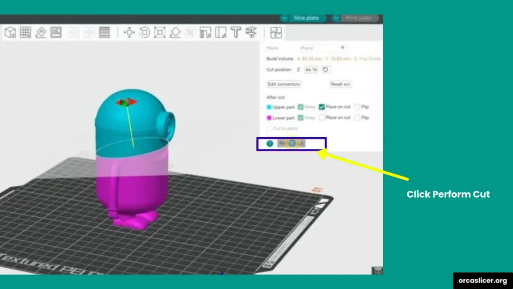 Orca Slicer Guide 19 Perform Cut