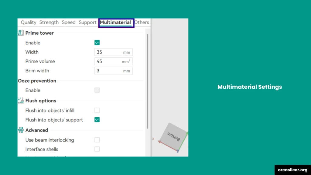 Orca Slicer Konfiguracja 8 Multimaterial Settings