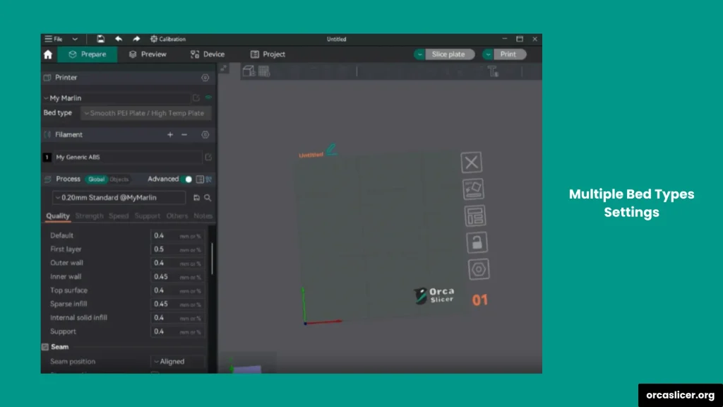 Ustawienia wielu typów stołów 1 Multiple Bed Types Settings