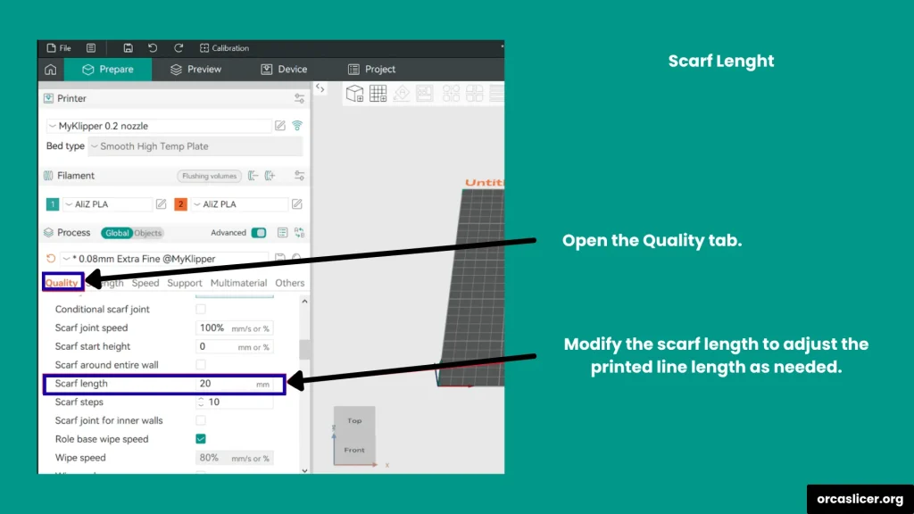 Ustawienia szwu 14 Scarf Length