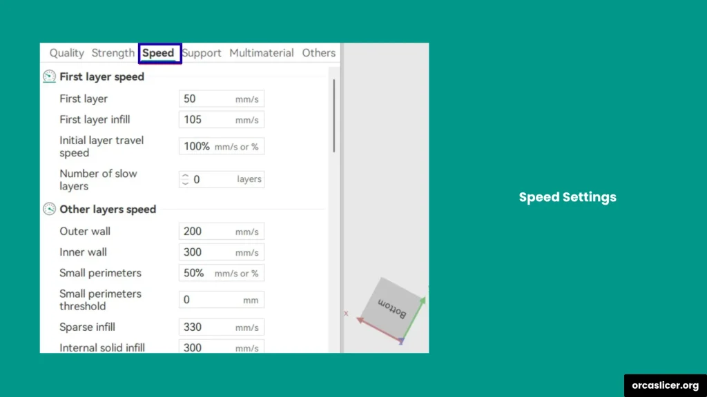 Orca Slicer Konfiguracja 6 Speed Settings