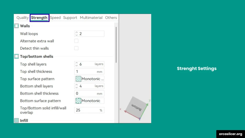 Orca Slicer Konfiguracja 5 Strenght Settings
