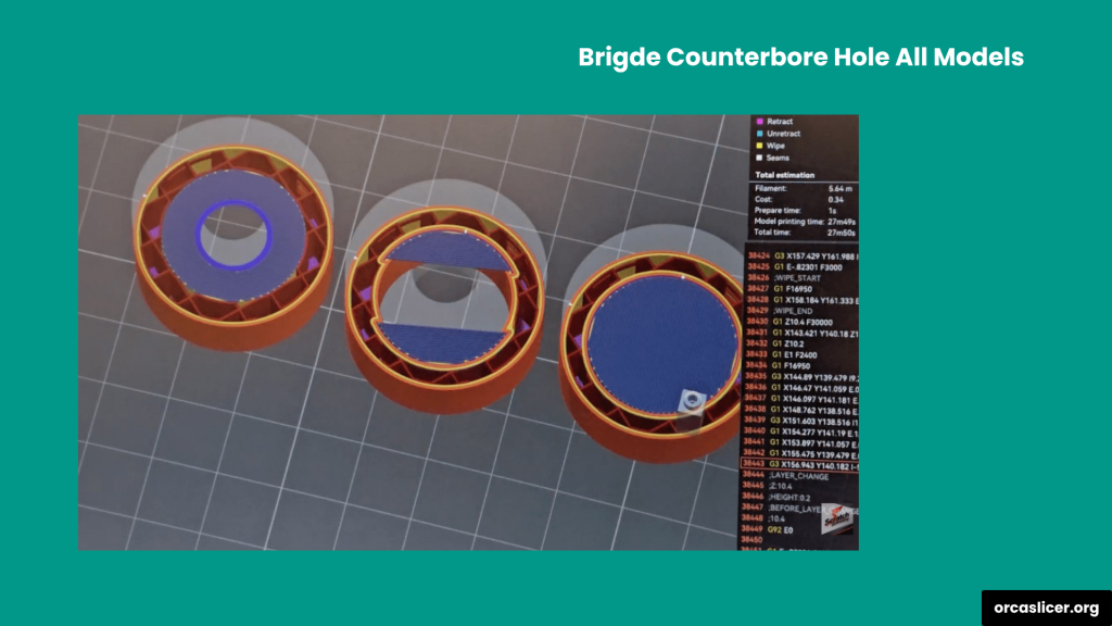 Bridging Settings 10 Brigde Counterbore Hole All Models