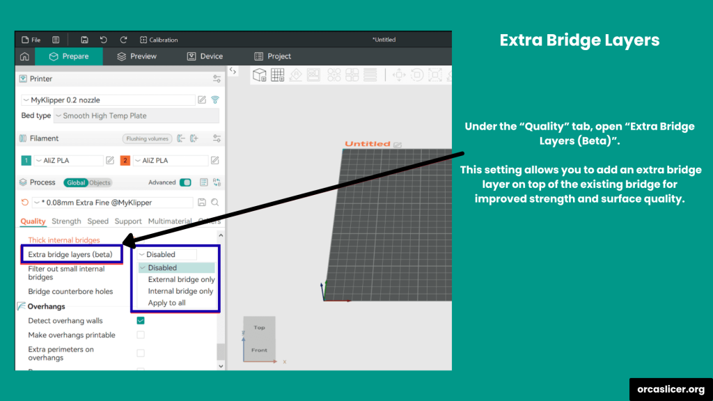 Bridging Settings 4 Extra Bridge Layers