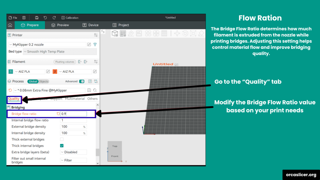 Bridging Settings 2 Flow Ration